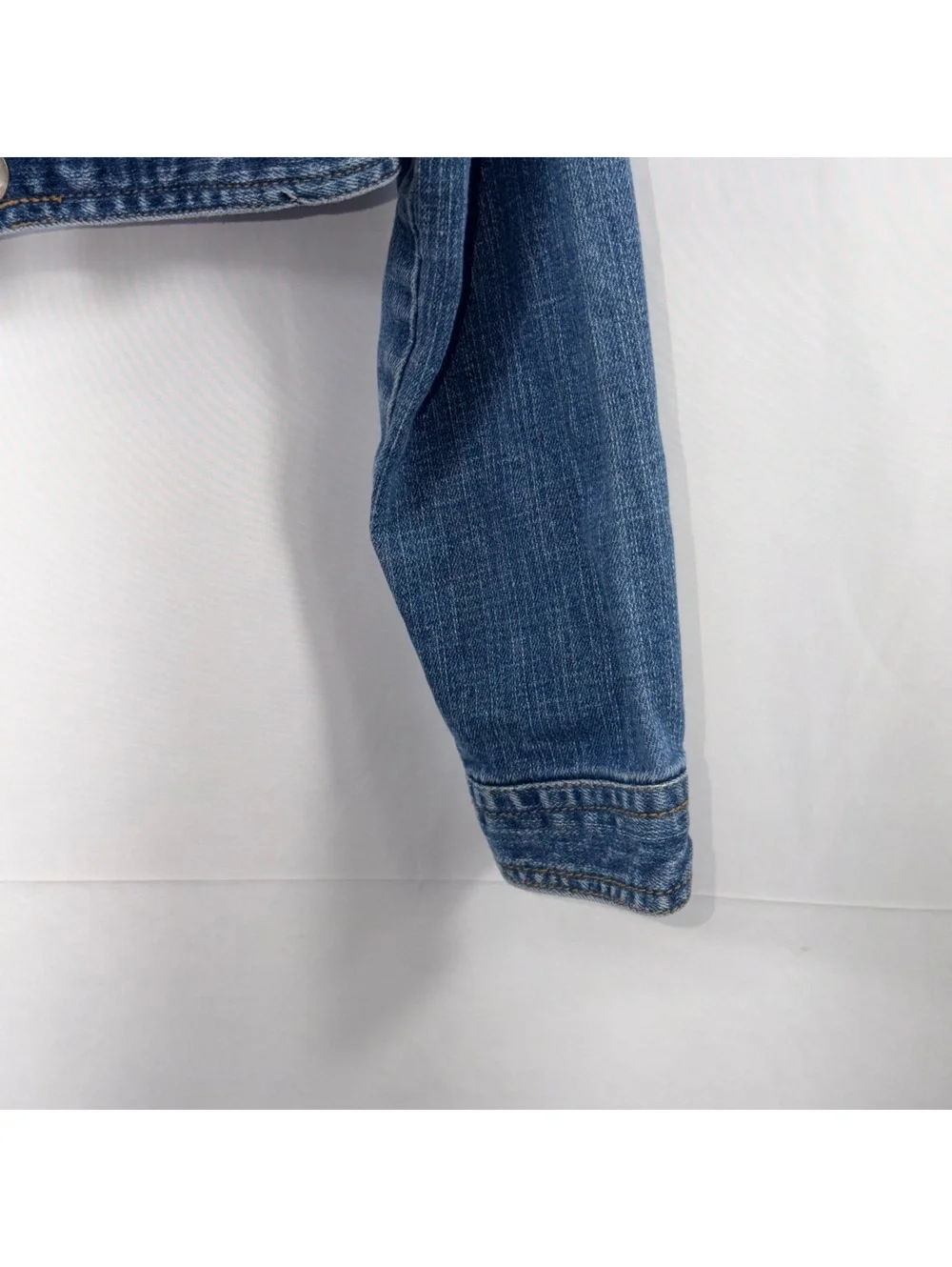 Justice Girls Size 6/7 Studded Cropped Denim Jacket